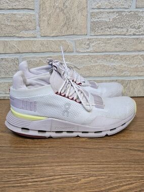 On Running White Lavender Lime Cloud Nova  Cloudtek Womens 8.5